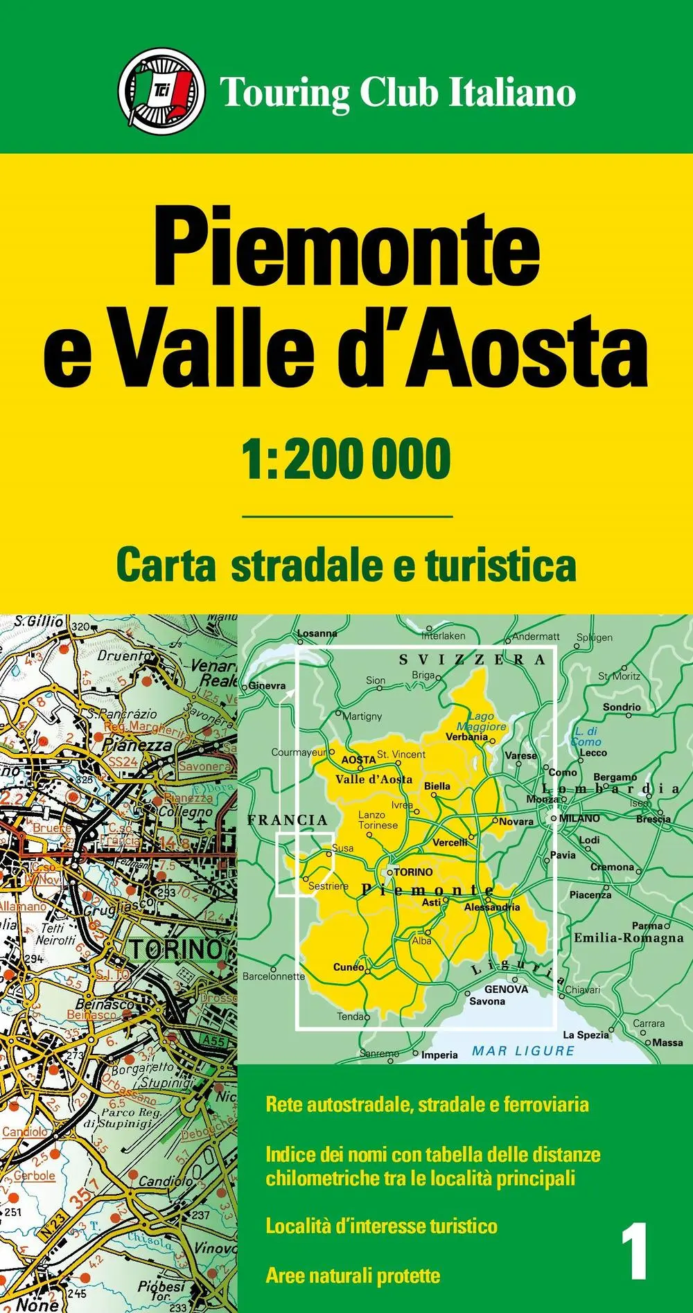 Cover: 9788836581559 | Piemonte e Valle d'Aosta 1:200.000 | (Land-)Karte | 2024 | Touring