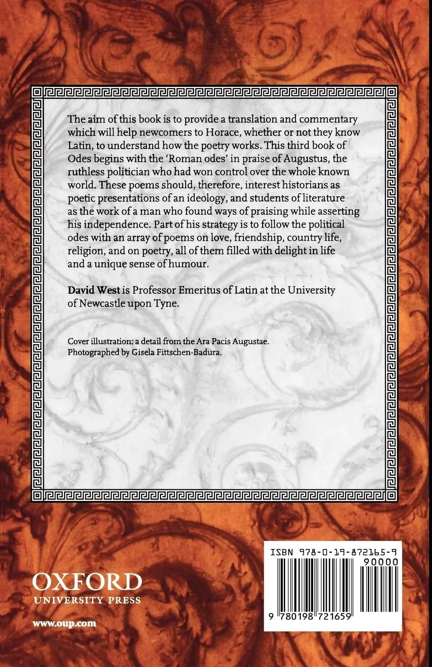 Rückseite: 9780198721659 | Horace Odes III Dulce Periculum | Text, Translation, and Commentary