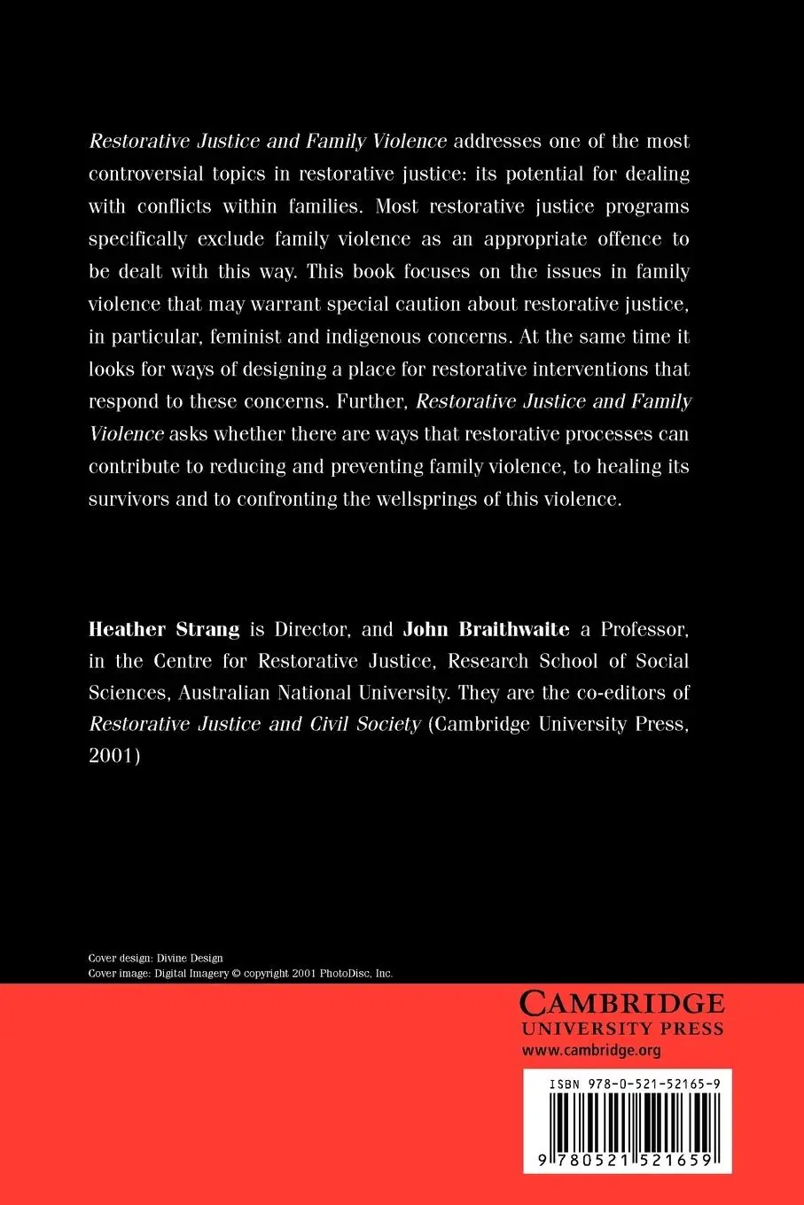 Rückseite: 9780521521659 | Restorative Justice and Family Violence | Heather Strang (u. a.)