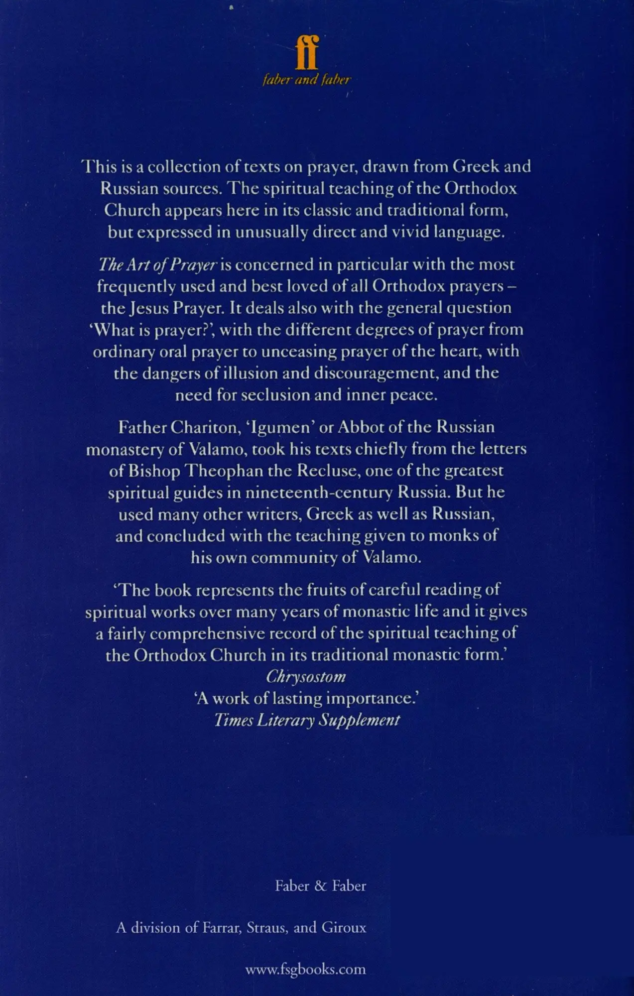 Rückseite: 9780571191659 | The Art of Prayer | E M Palmer (u. a.) | Taschenbuch | Faber &amp; Faber