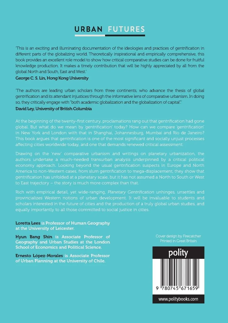 Rückseite: 9780745671659 | Planetary Gentrification | Loretta Lees (u. a.) | Taschenbuch | 270 S.