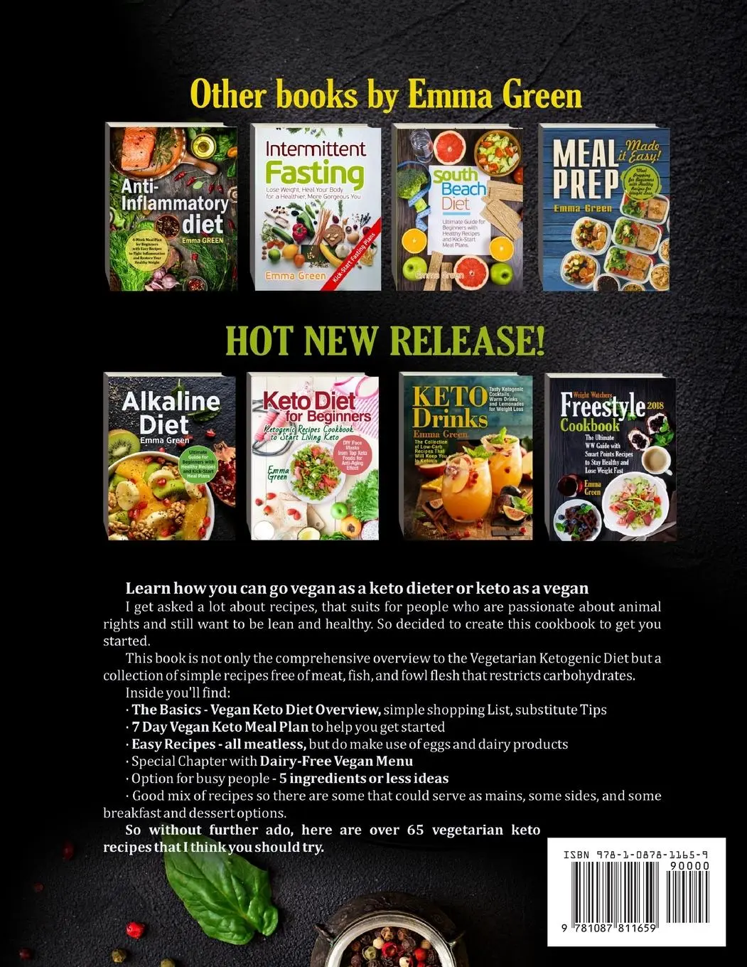 Rückseite: 9781087811659 | Vegetarian Keto | Emma Green | Taschenbuch | Kartoniert / Broschiert