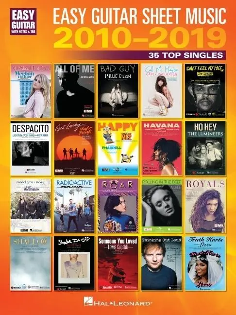 Cover: 9781540091659 | Easy Guitar Sheet Music 2010-2019: 35 Top Singles Arranged with...