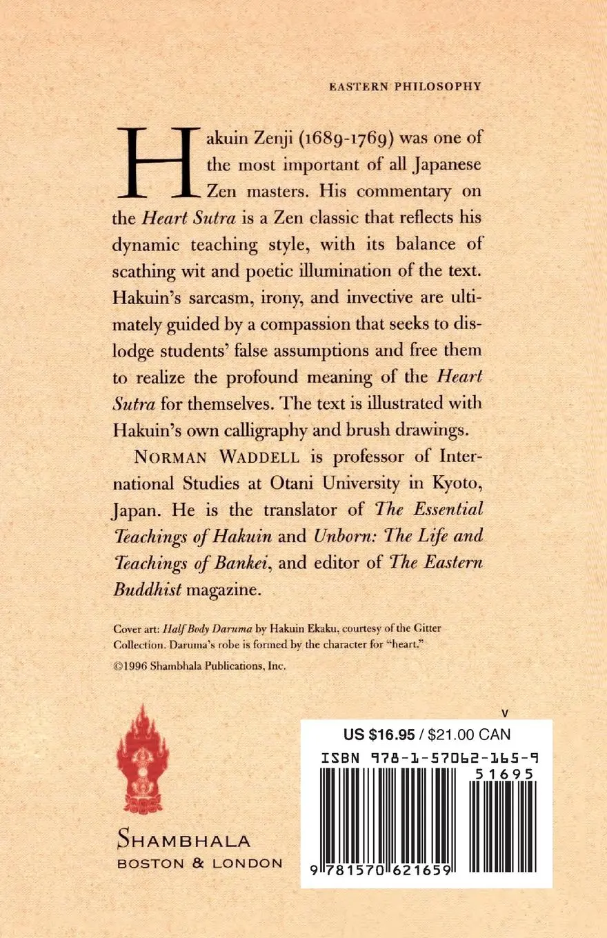 Rückseite: 9781570621659 | Zen Words for the Heart | Hakuin's Commentary on the Heart Sutra