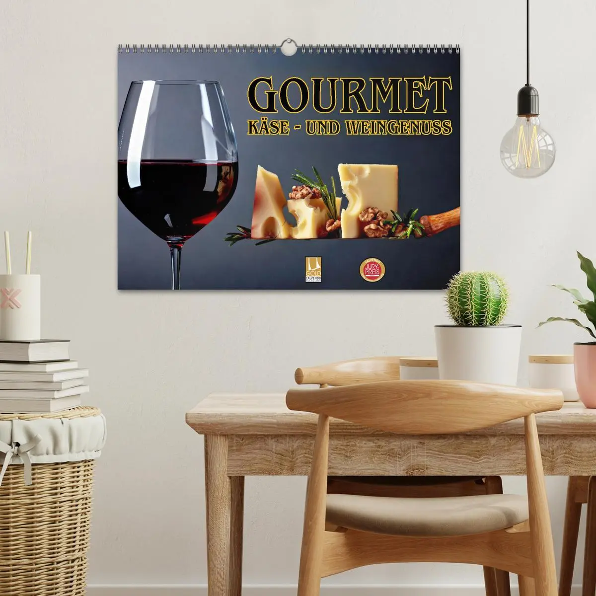 Bild: 9783457281659 | Gourmet Käse - und Weingenuss (Wandkalender 2026 DIN A3 quer),...