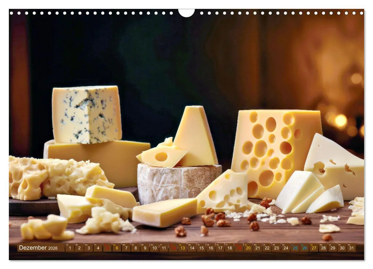 Bild: 9783457281659 | Gourmet Käse - und Weingenuss (Wandkalender 2026 DIN A3 quer),...