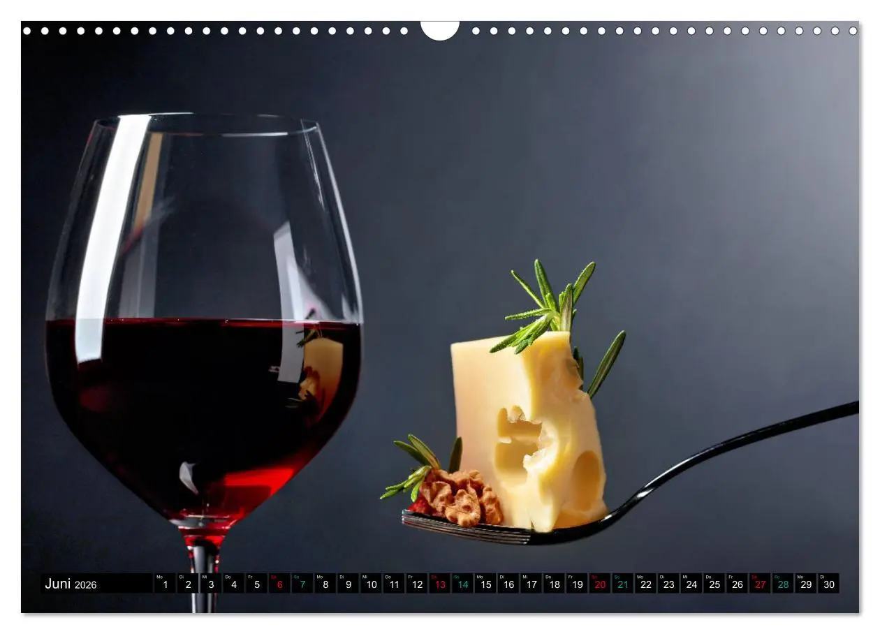 Bild: 9783457281659 | Gourmet Käse - und Weingenuss (Wandkalender 2026 DIN A3 quer),...