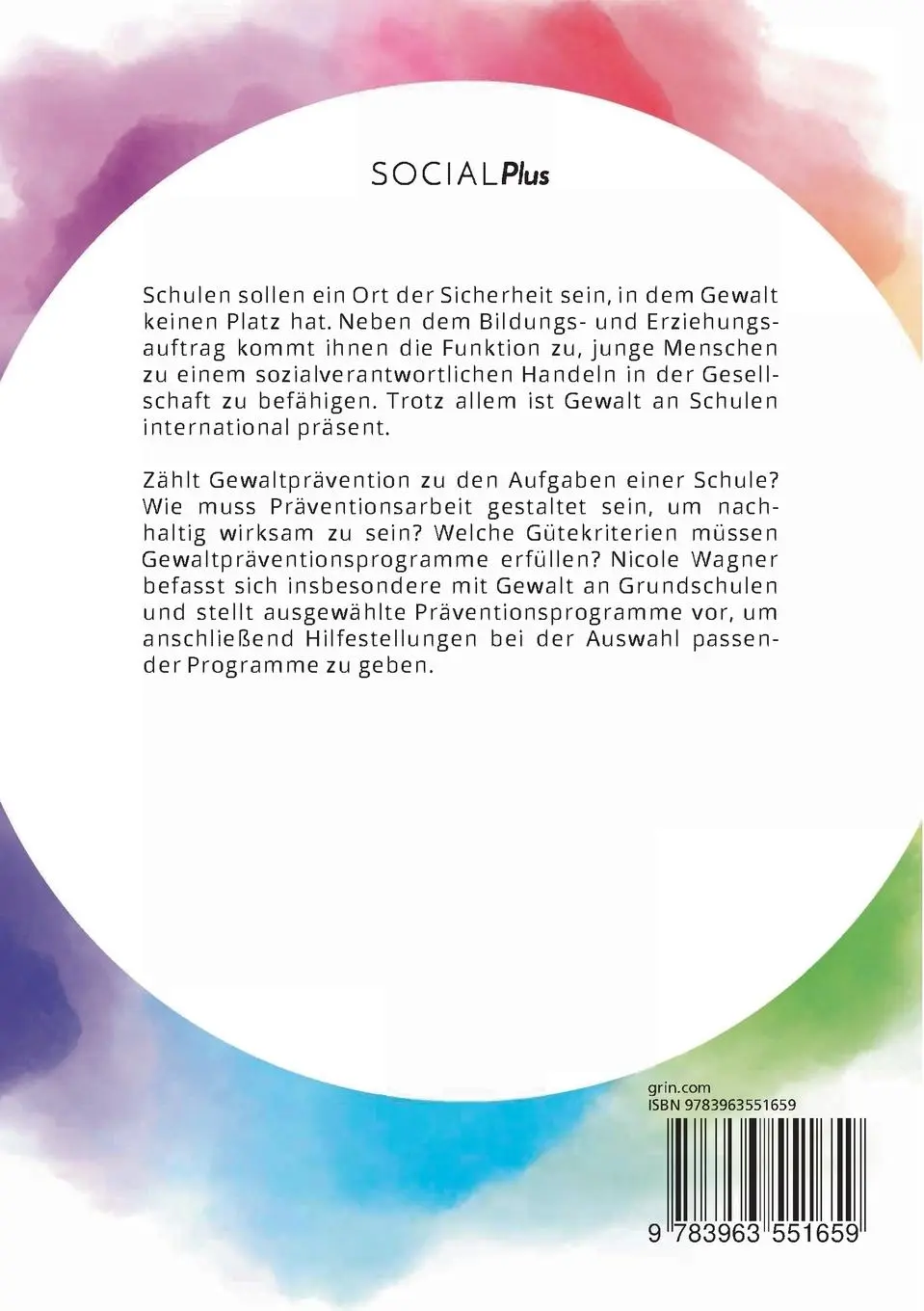 Rückseite: 9783963551659 | Gewaltprävention an Grundschulen. Empfehlungen für die Auswahl...