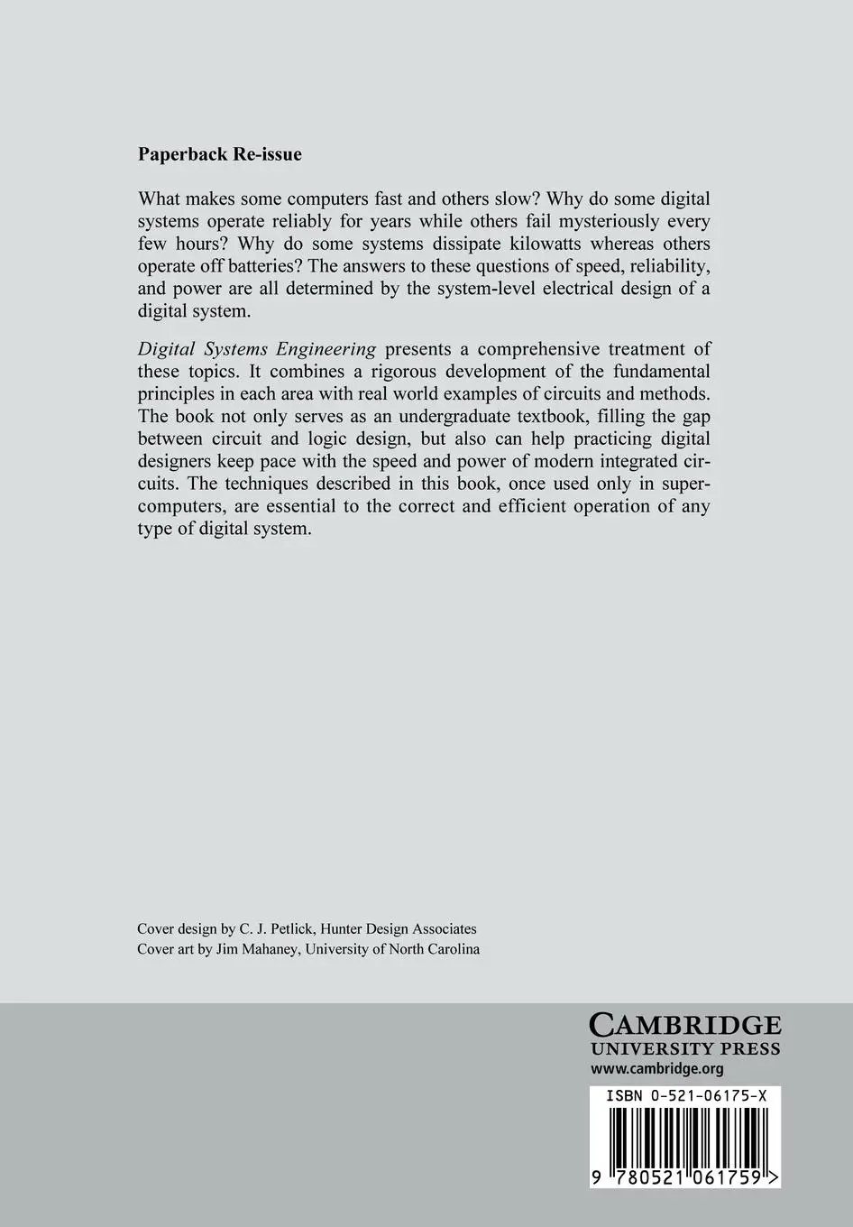 Rückseite: 9780521061759 | Digital Systems Engineering | William J. Dally (u. a.) | Taschenbuch