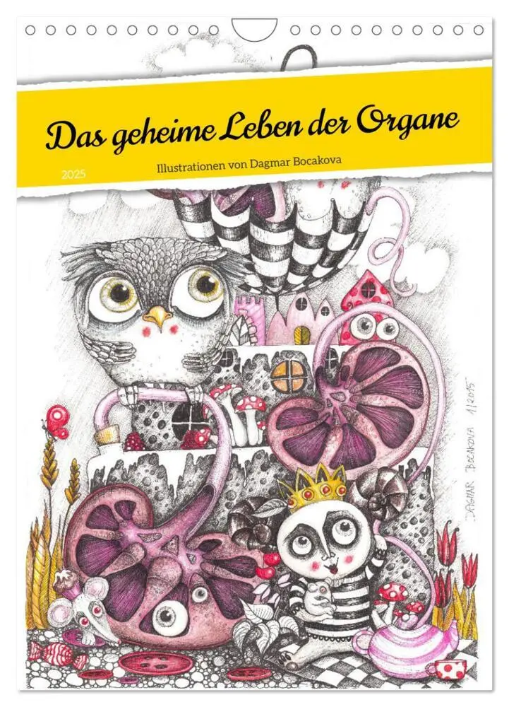Cover: 9783435871759 | Das geheime Leben der Organe (Wandkalender 2025 DIN A4 hoch),...