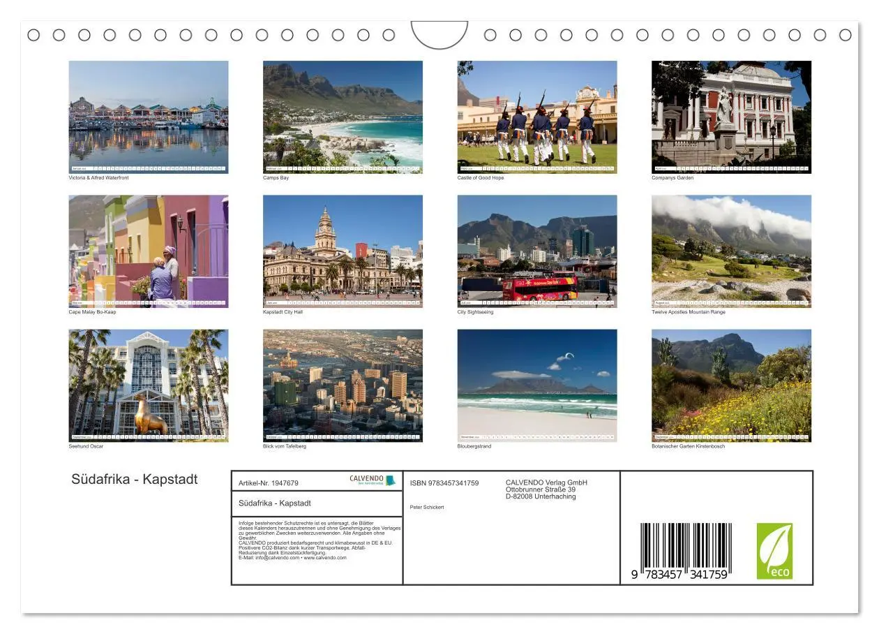 Bild: 9783457341759 | Südafrika - Kapstadt (Wandkalender 2026 DIN A4 quer), CALVENDO...
