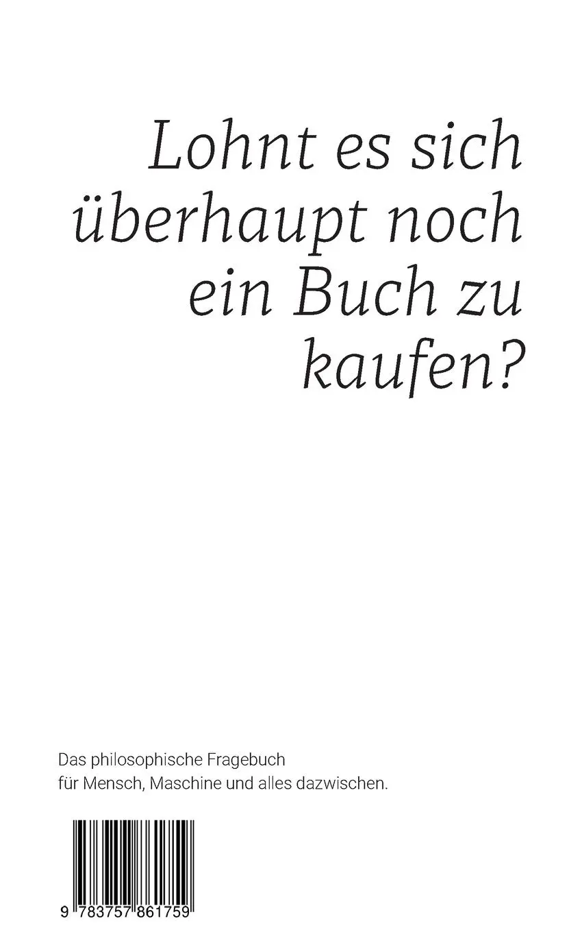 Rückseite: 9783757861759 | Fragen an den Mensch von morgen | Sebastian Hamel | Taschenbuch | 2023