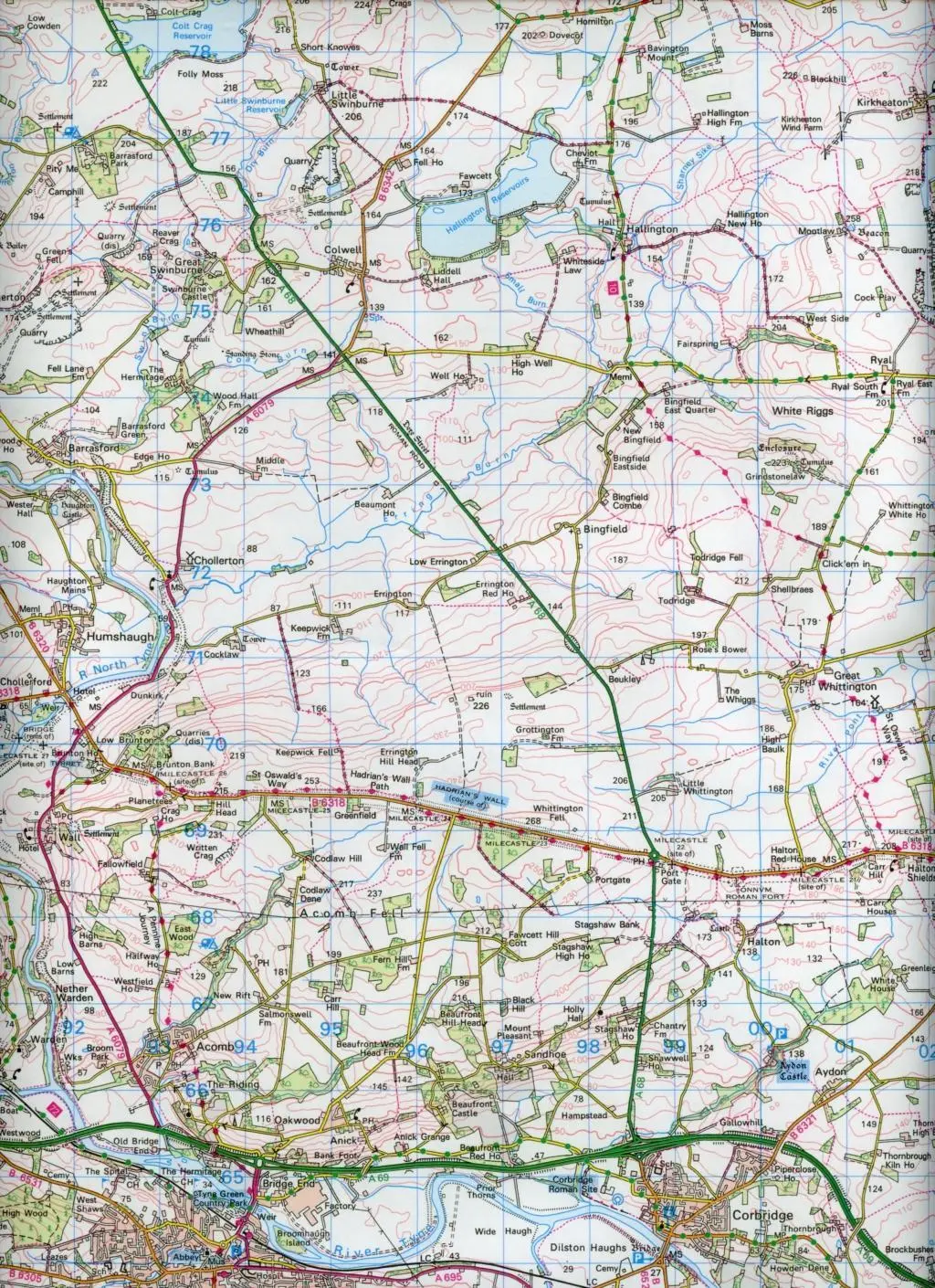 Bild: 9780319261859 | Hexham &amp; Haltwhistle | Ordnance Survey | (Land-)Karte | Englisch
