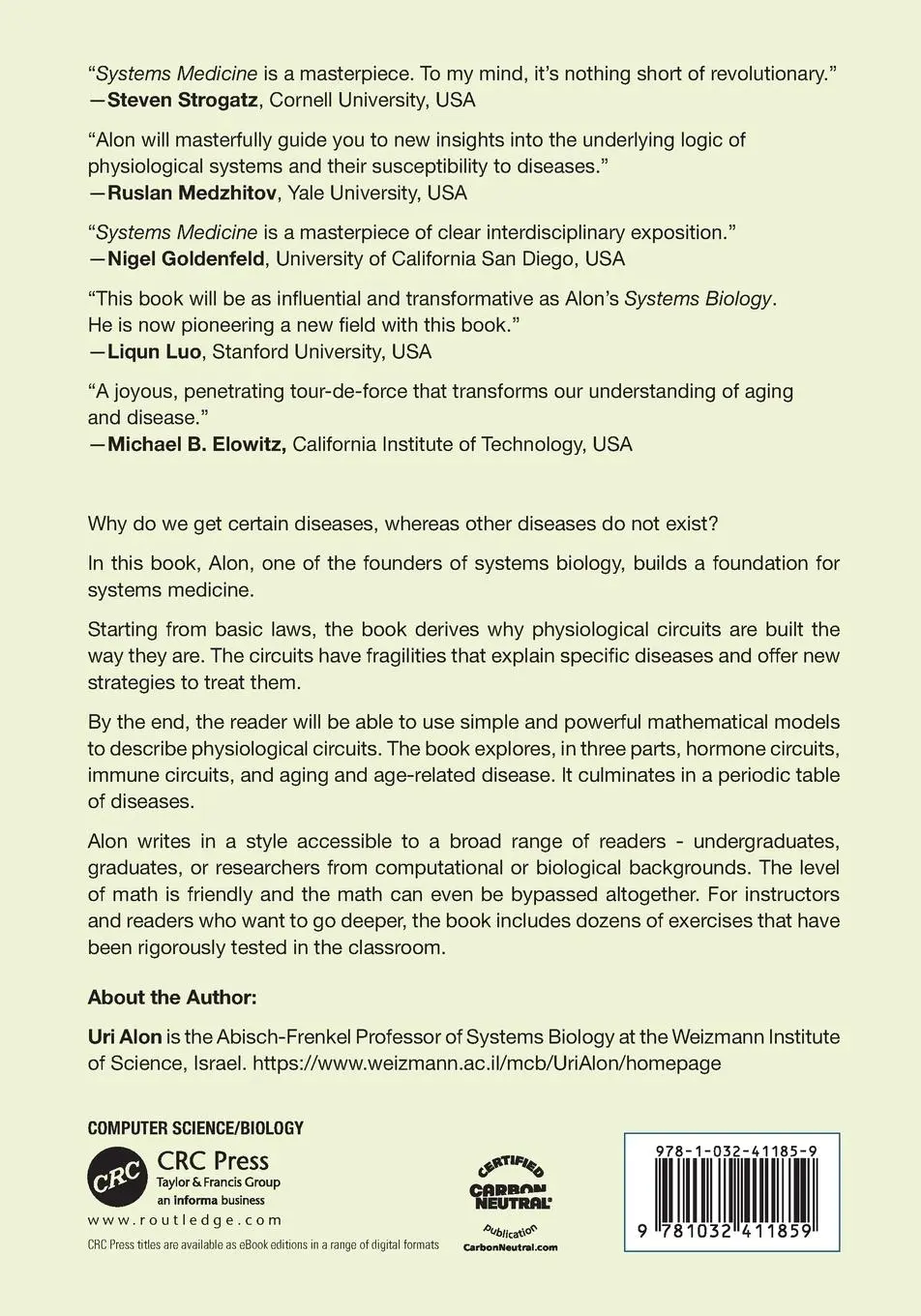 Rückseite: 9781032411859 | Systems Medicine | Physiological Circuits and the Dynamics of Disease