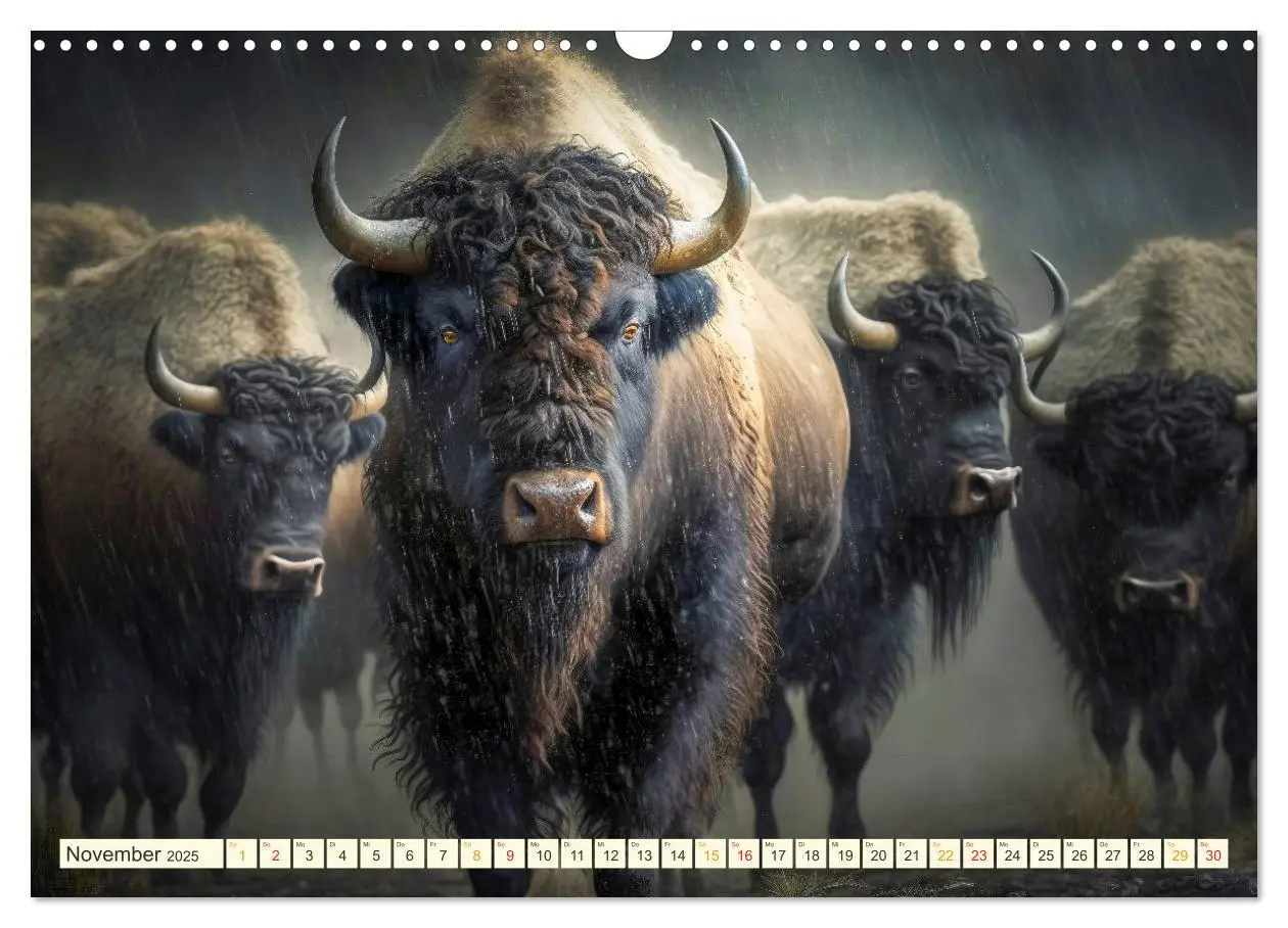 Bild: 9783383911859 | Amerikanischer Bison (Wandkalender 2025 DIN A3 quer), CALVENDO...