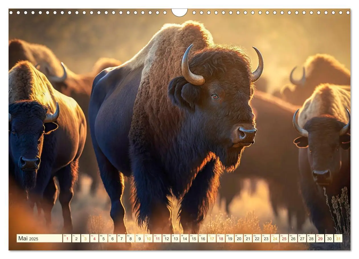 Bild: 9783383911859 | Amerikanischer Bison (Wandkalender 2025 DIN A3 quer), CALVENDO...