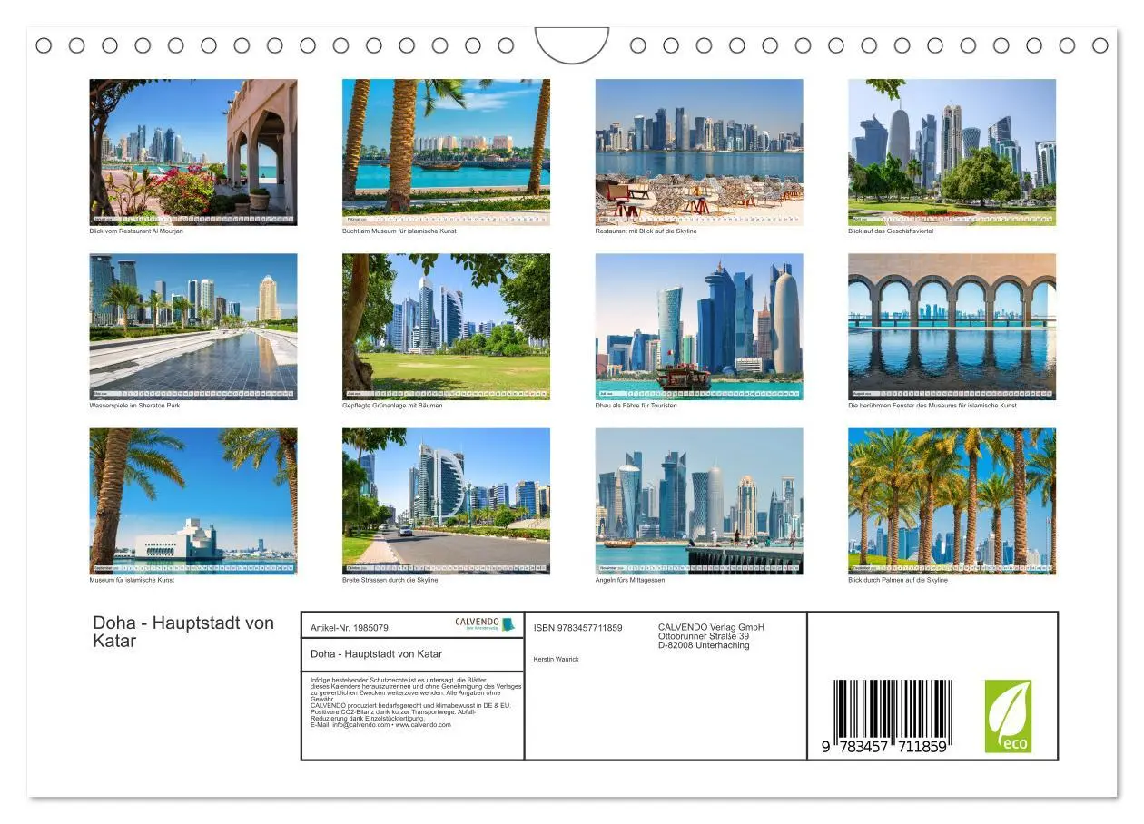 Bild: 9783457711859 | Doha - Hauptstadt von Katar (Wandkalender 2026 DIN A4 quer),...