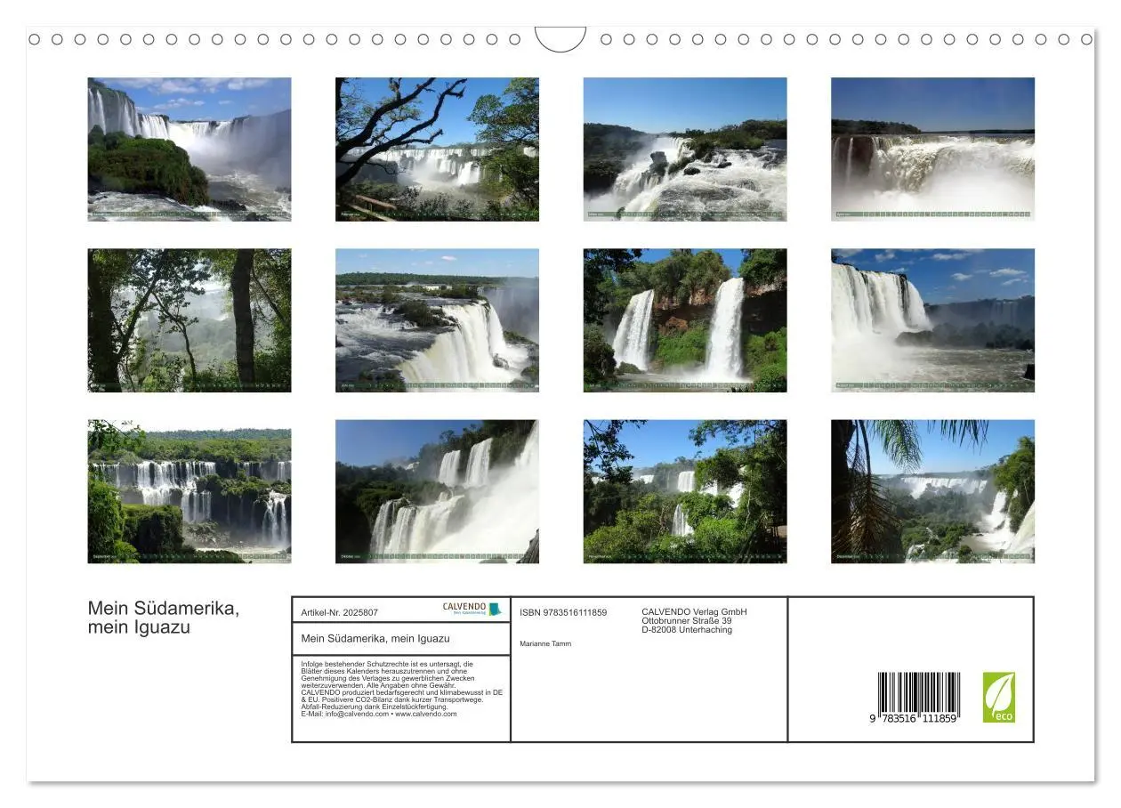 Bild: 9783516111859 | Mein Südamerika, mein Iguazu (Wandkalender 2026 DIN A3 quer),...