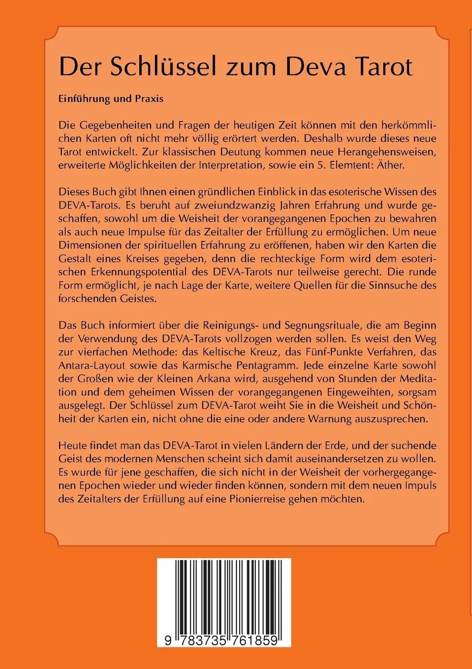 Rückseite: 9783735761859 | Der Schlüssel zum Deva Tarot | Einführung und Praxis | Herta Drnec