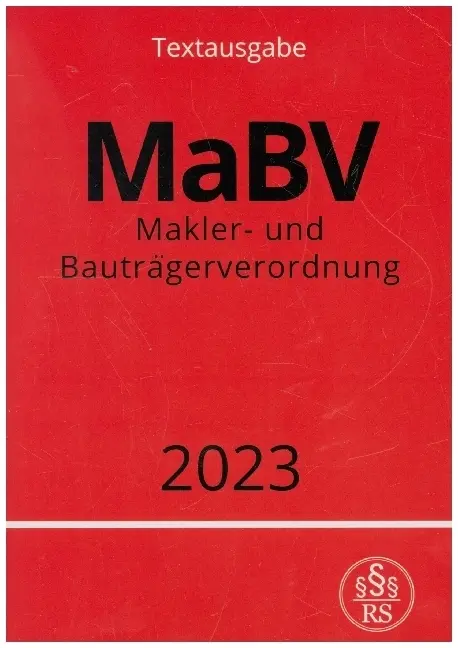 Cover: 9783757541859 | Makler- und Bauträgerverordnung - MaBV 2023 | DE | Ronny Studier