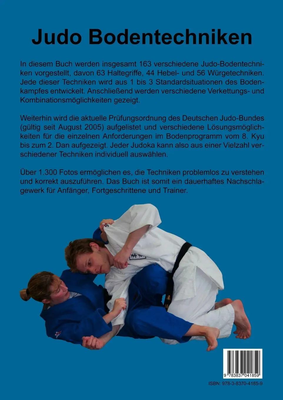 Rückseite: 9783837041859 | Judo Bodentechniken | 163 Haltegriffe, Hebel- und Würgetechniken