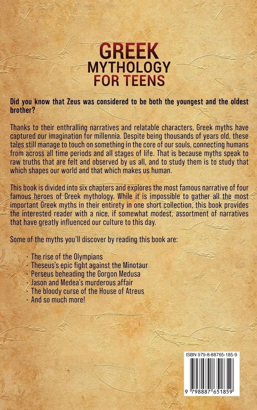 Rückseite: 9798887651859 | Greek Mythology for Teens | Billy Wellman | Buch | Englisch | 2023