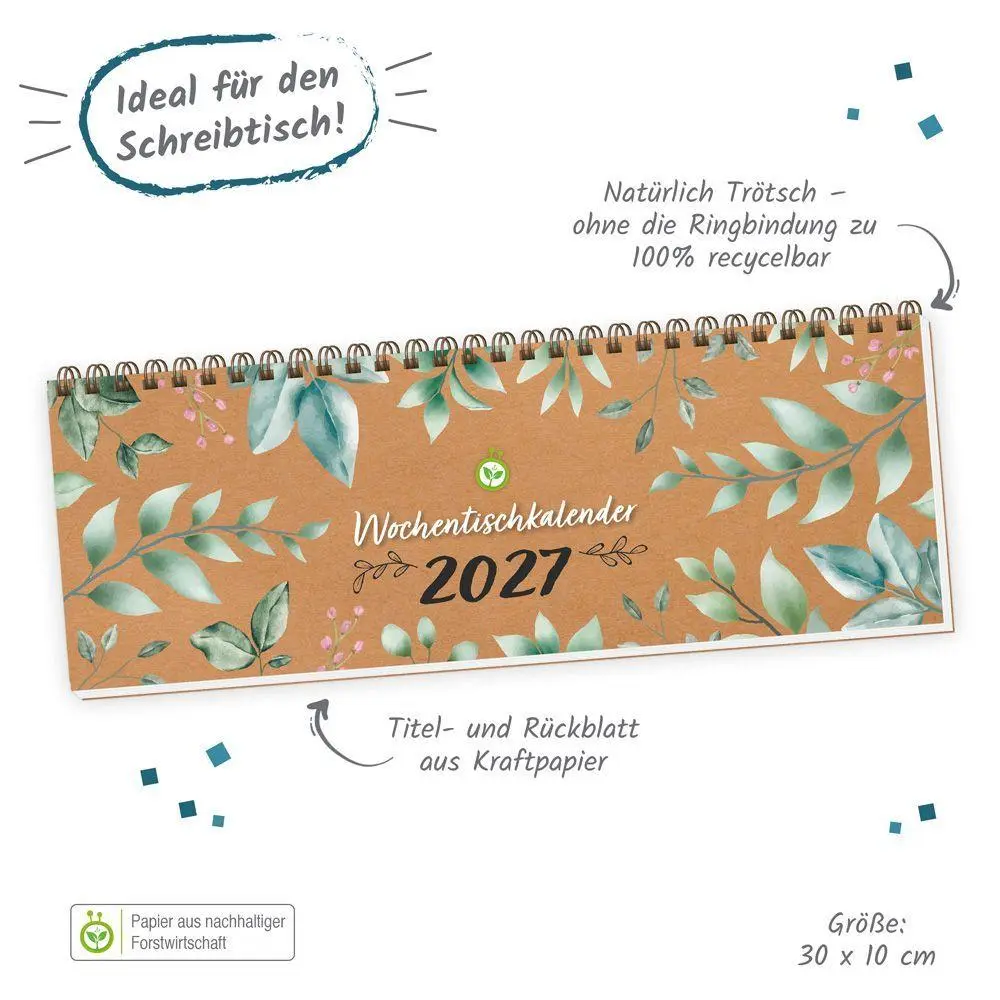 Bild: 4251901511959 | TRÖTSCH - Wochentischkalender Natur 2027 | KG | Kalender | 112 S.