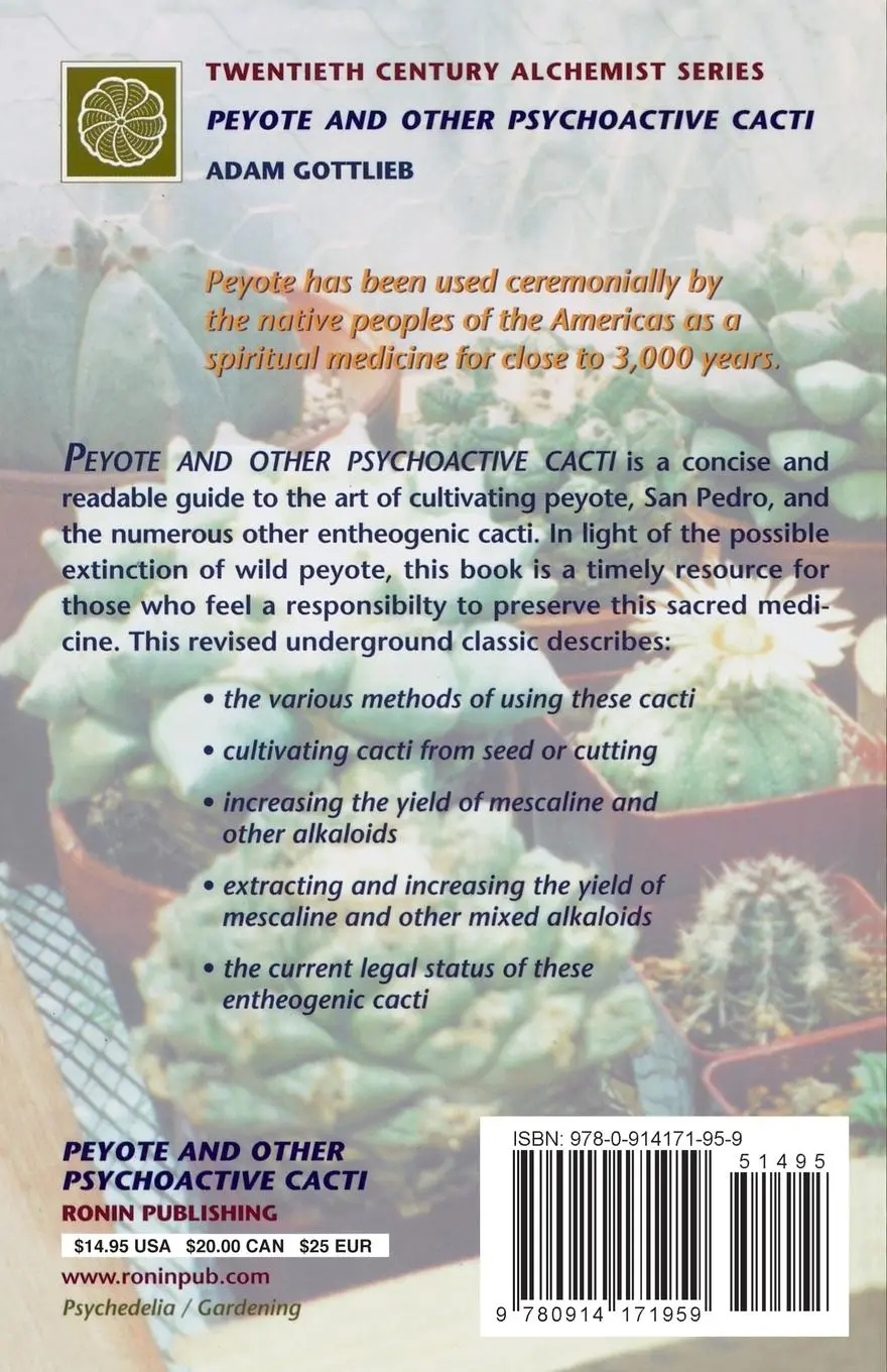 Rückseite: 9780914171959 | Peyote and Other Psychoactive Cacti | Adam Gottlieb | Taschenbuch