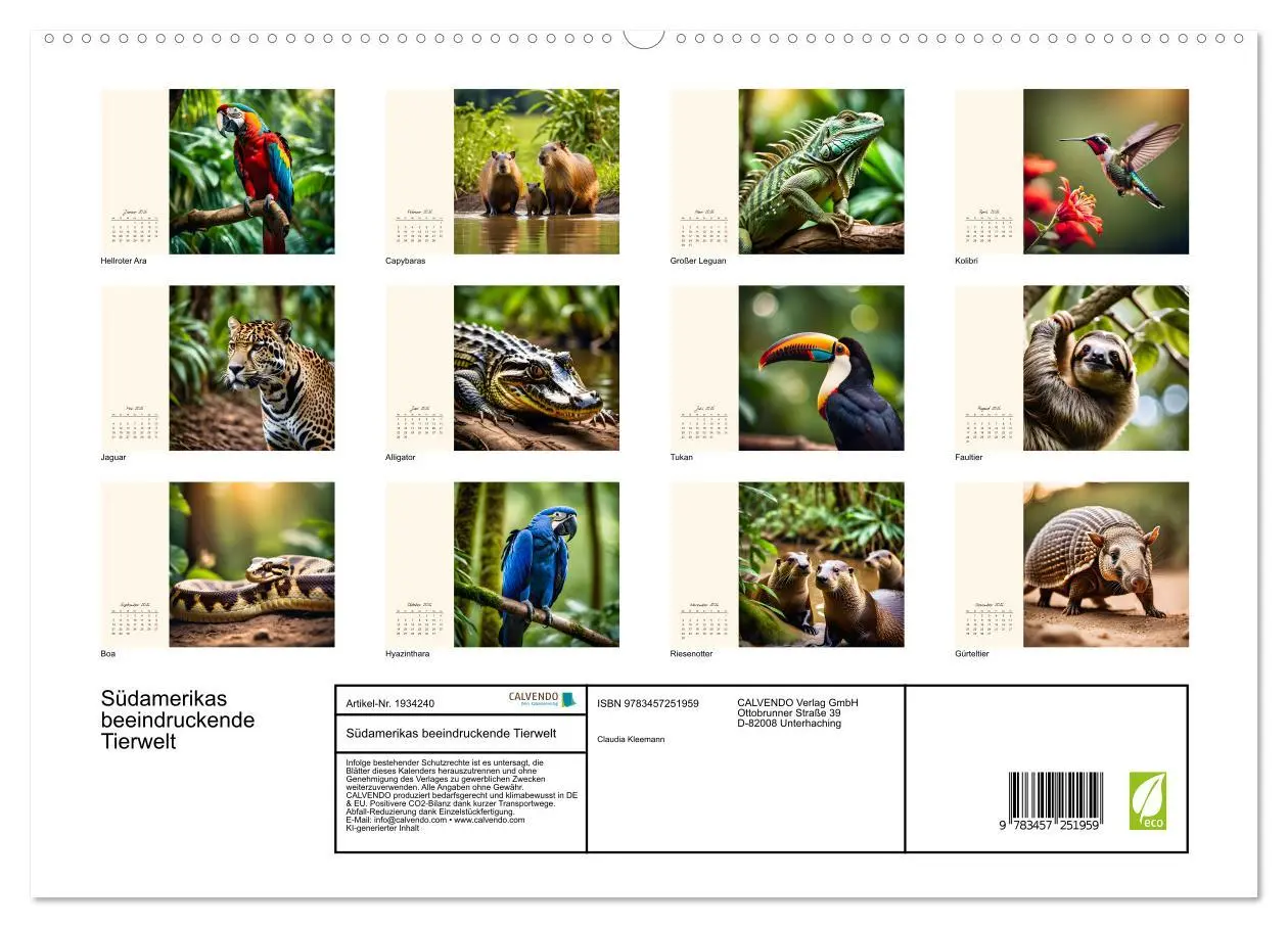 Bild: 9783457251959 | Südamerikas beeindruckende Tierwelt (hochwertiger Premium...