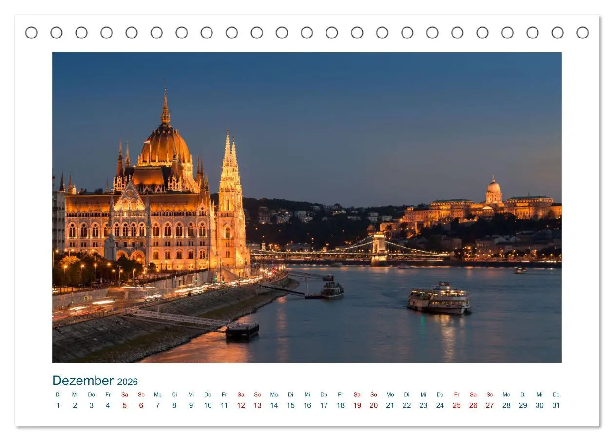 Bild: 9783457561959 | Budapest: zwischen Parlamentsgebäude und Burgpalast (Tischkalender...