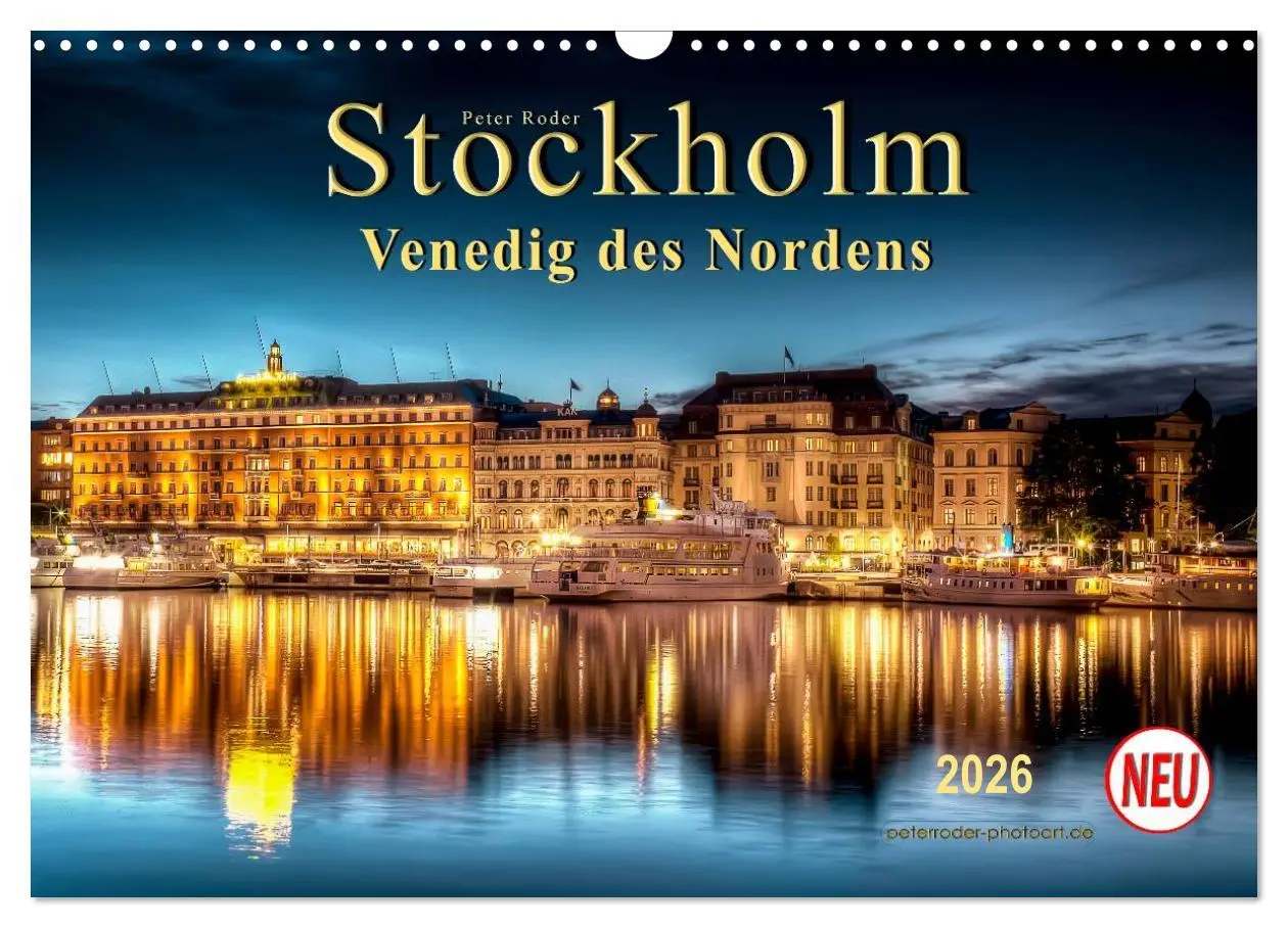 Cover: 9783516031959 | Stockholm - Venedig des Nordens (Wandkalender 2026 DIN A3 quer),...