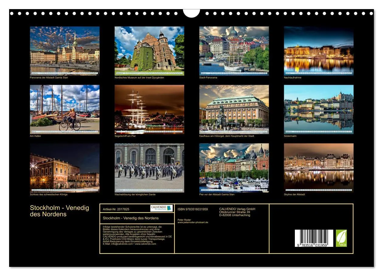 Bild: 9783516031959 | Stockholm - Venedig des Nordens (Wandkalender 2026 DIN A3 quer),...