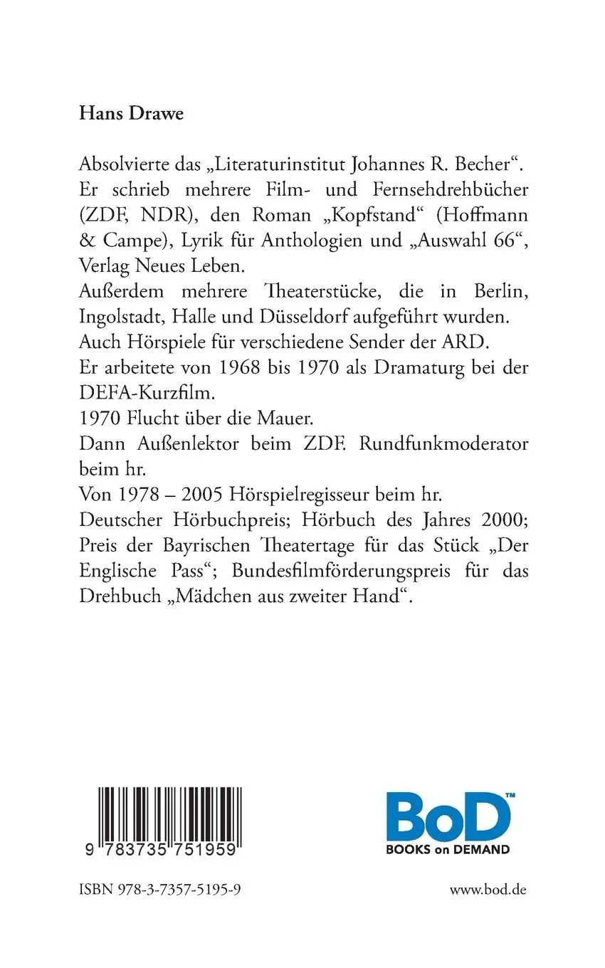 Rückseite: 9783735751959 | Seelengesichter | Texte und Bilder | Hans Drawe | Taschenbuch | 108 S.