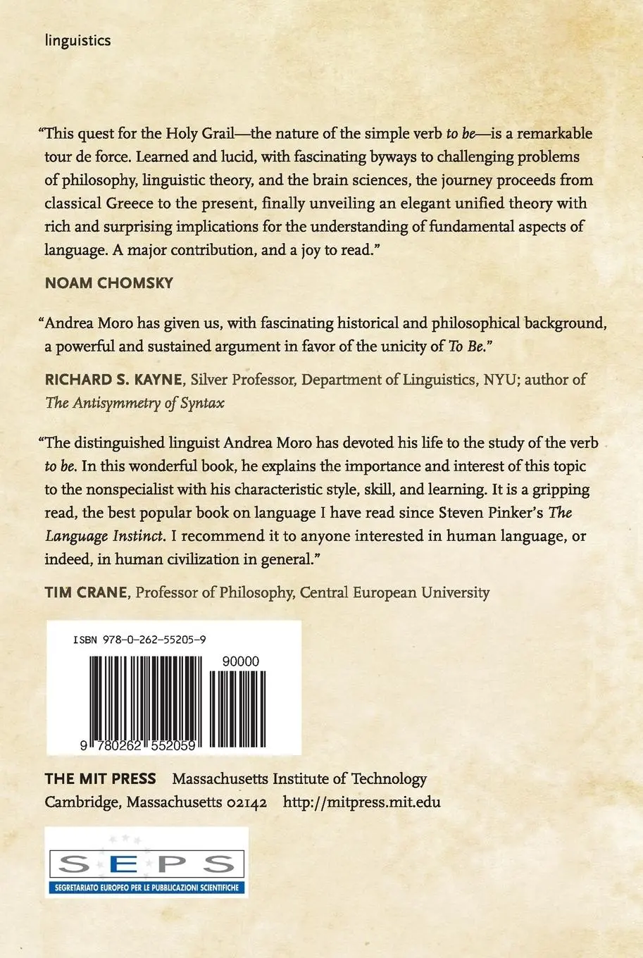 Rückseite: 9780262552059 | A Brief History of the Verb To Be | Andrea Moro | Taschenbuch | 2024