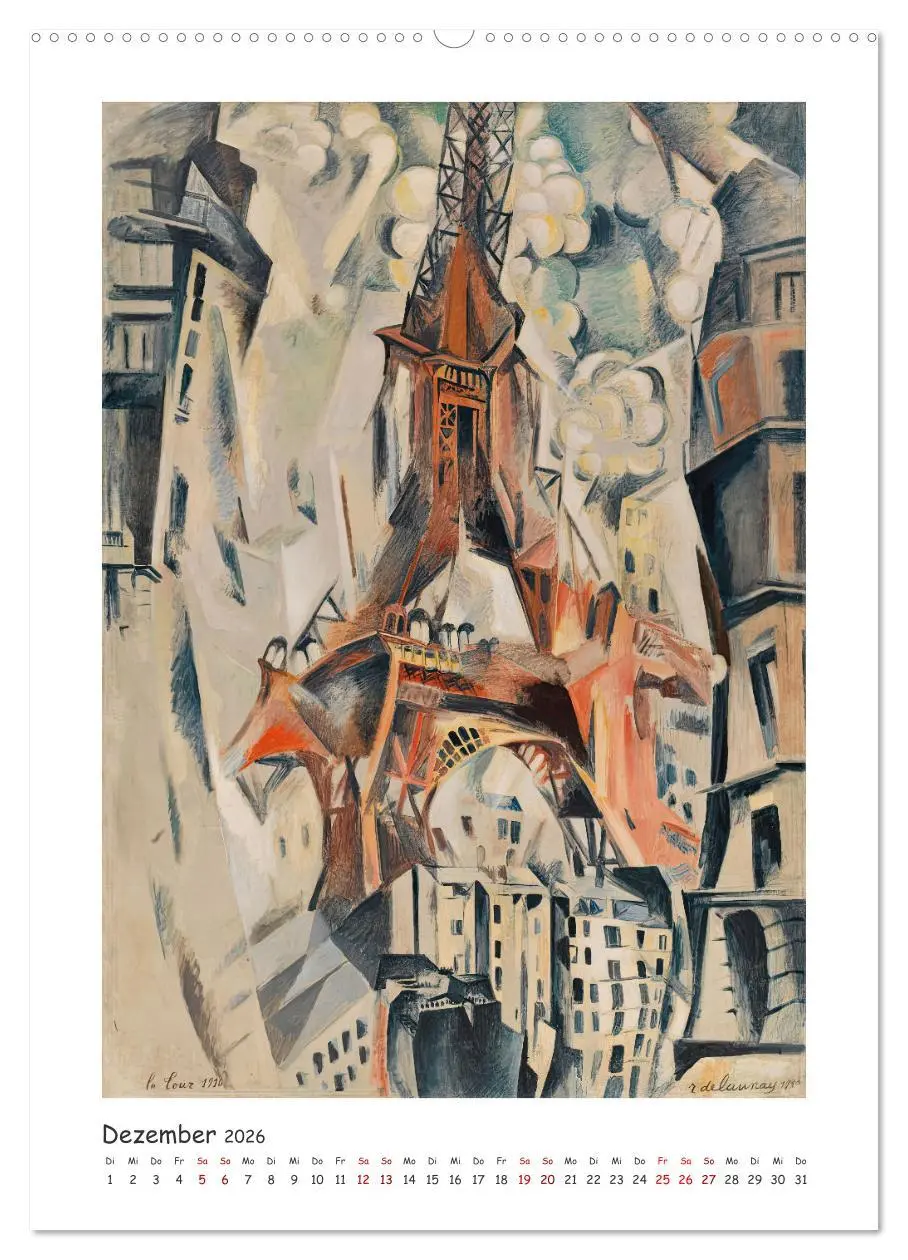 Bild: 9783516302059 | Eiffelturm - Robert Delaunay (Wandkalender 2026 DIN A2 hoch),...