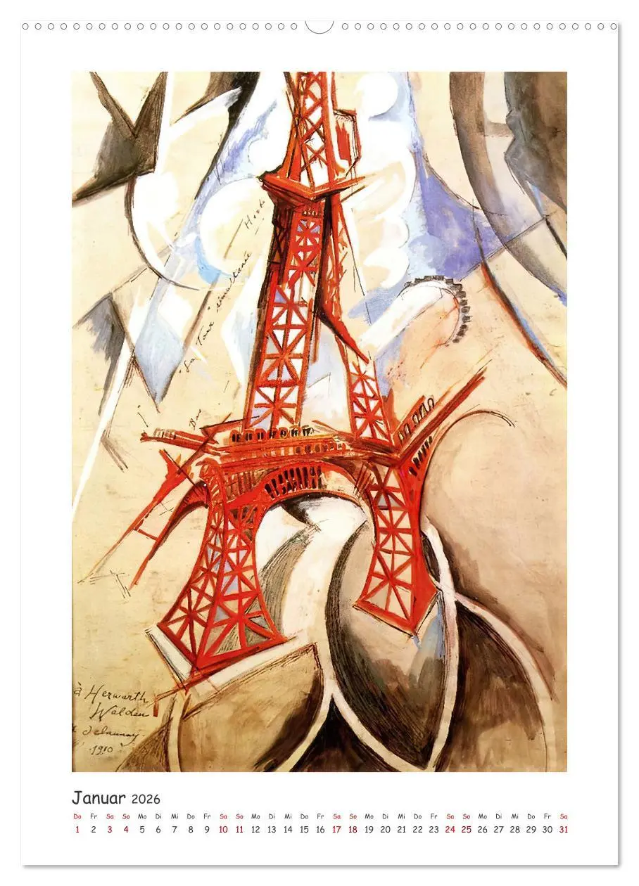 Bild: 9783516302059 | Eiffelturm - Robert Delaunay (Wandkalender 2026 DIN A2 hoch),...