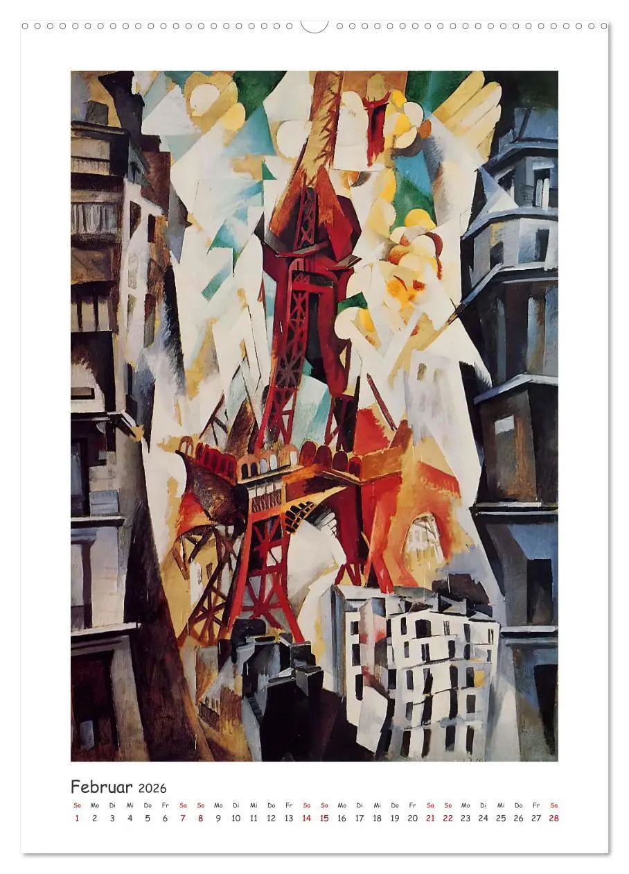 Bild: 9783516302059 | Eiffelturm - Robert Delaunay (Wandkalender 2026 DIN A2 hoch),...