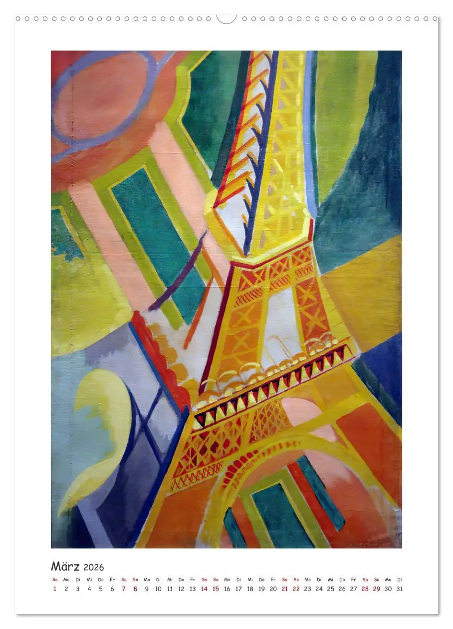 Bild: 9783516302059 | Eiffelturm - Robert Delaunay (Wandkalender 2026 DIN A2 hoch),...