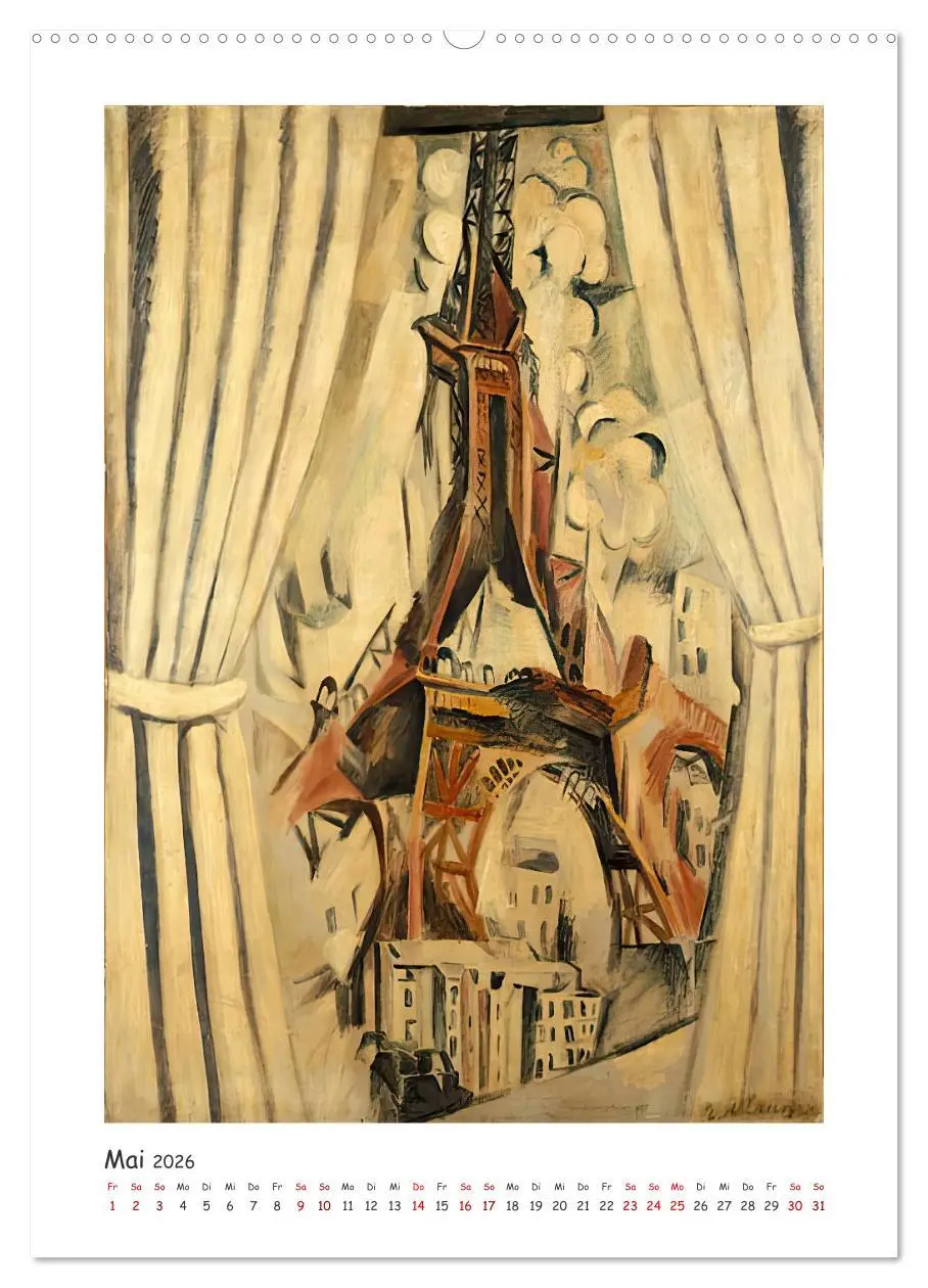 Bild: 9783516302059 | Eiffelturm - Robert Delaunay (Wandkalender 2026 DIN A2 hoch),...