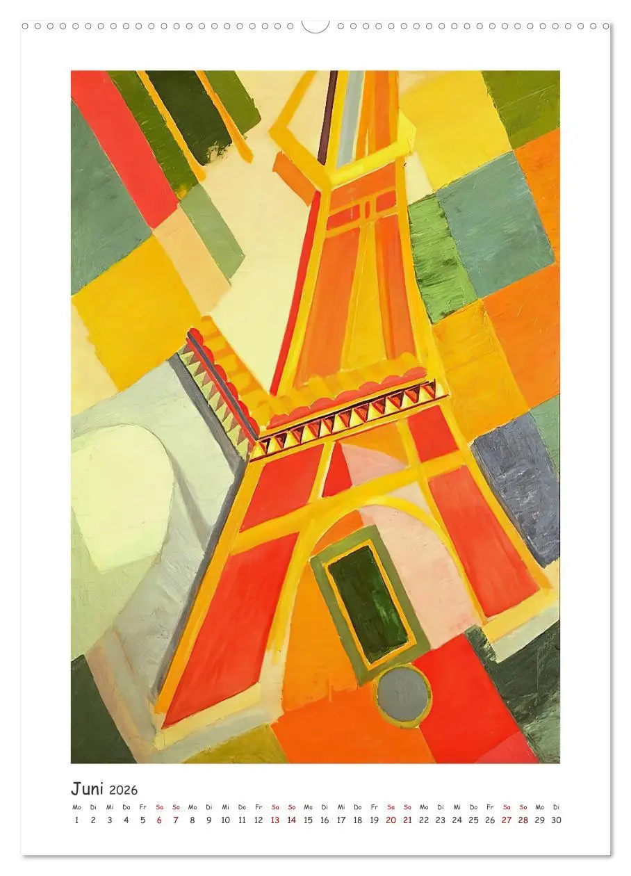Bild: 9783516302059 | Eiffelturm - Robert Delaunay (Wandkalender 2026 DIN A2 hoch),...