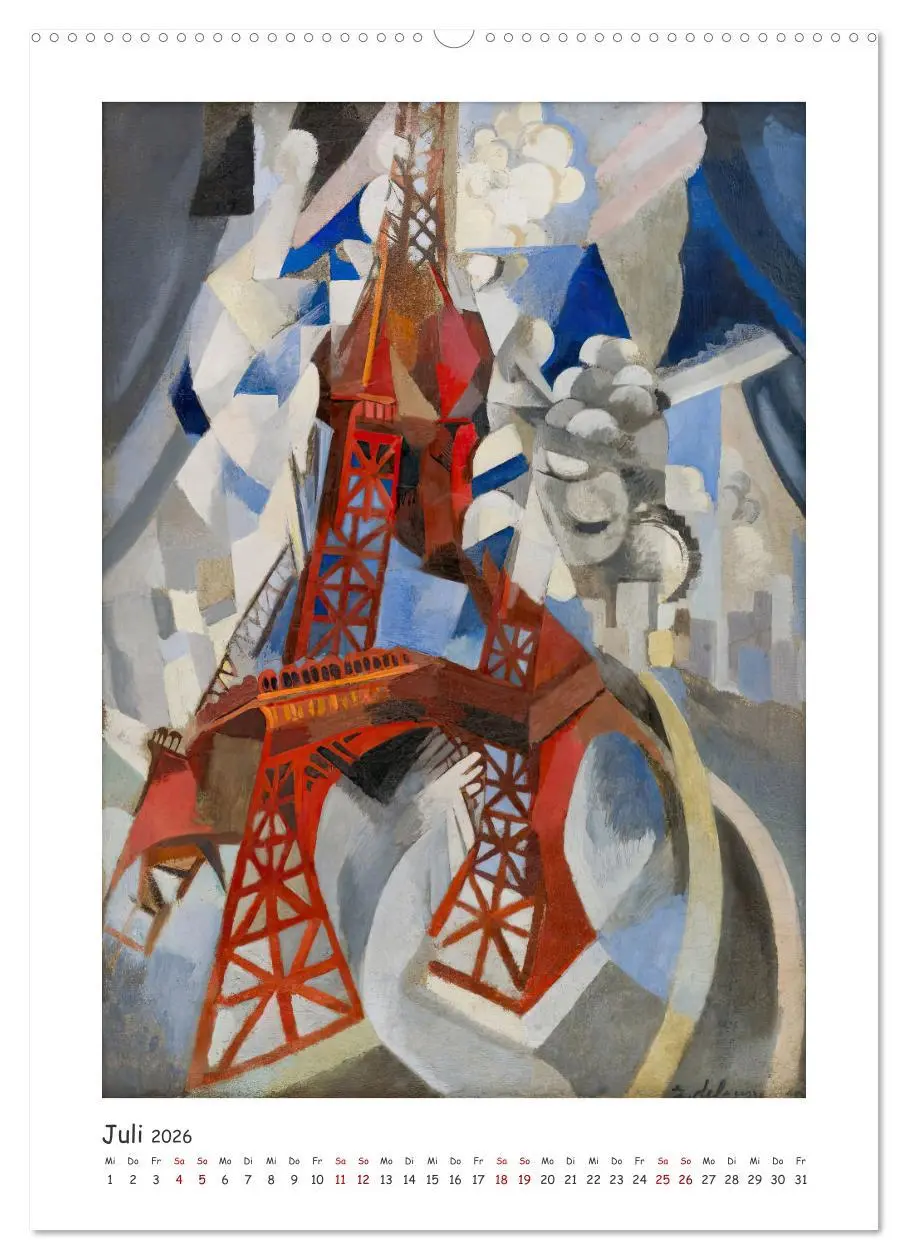 Bild: 9783516302059 | Eiffelturm - Robert Delaunay (Wandkalender 2026 DIN A2 hoch),...