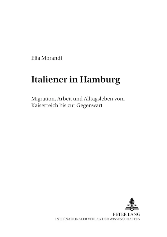 Cover: 9783631522059 | Italiener in Hamburg | Elia Morandi | Taschenbuch | Deutsch