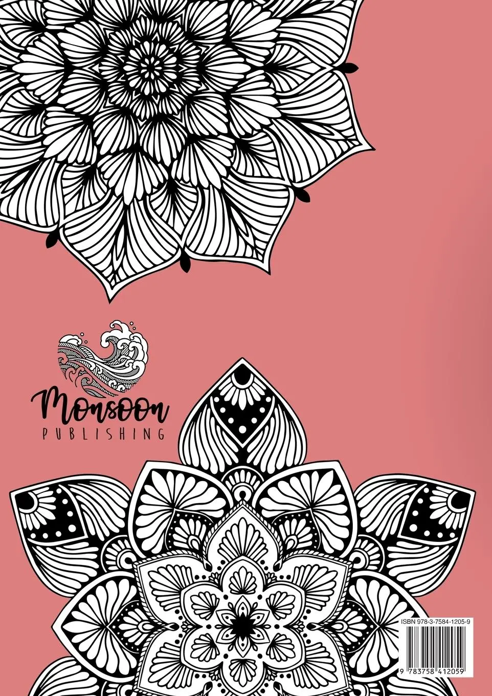 Rückseite: 9783758412059 | Flower Mandalas Coloring Book for Adults | Monsoon Publishing | Buch