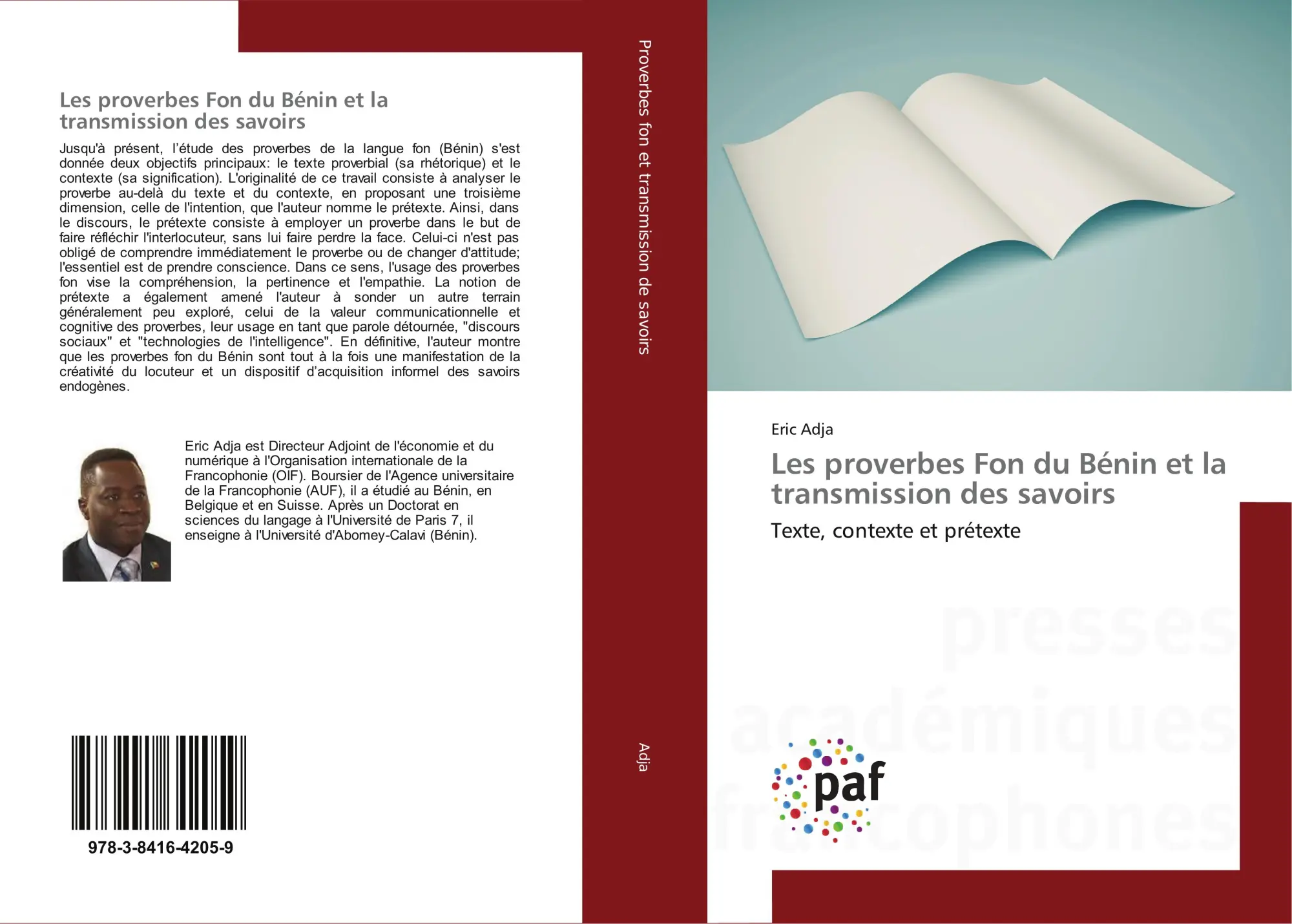 Cover: 9783841642059 | Les proverbes Fon du Bénin et la transmission des savoirs | Eric Adja