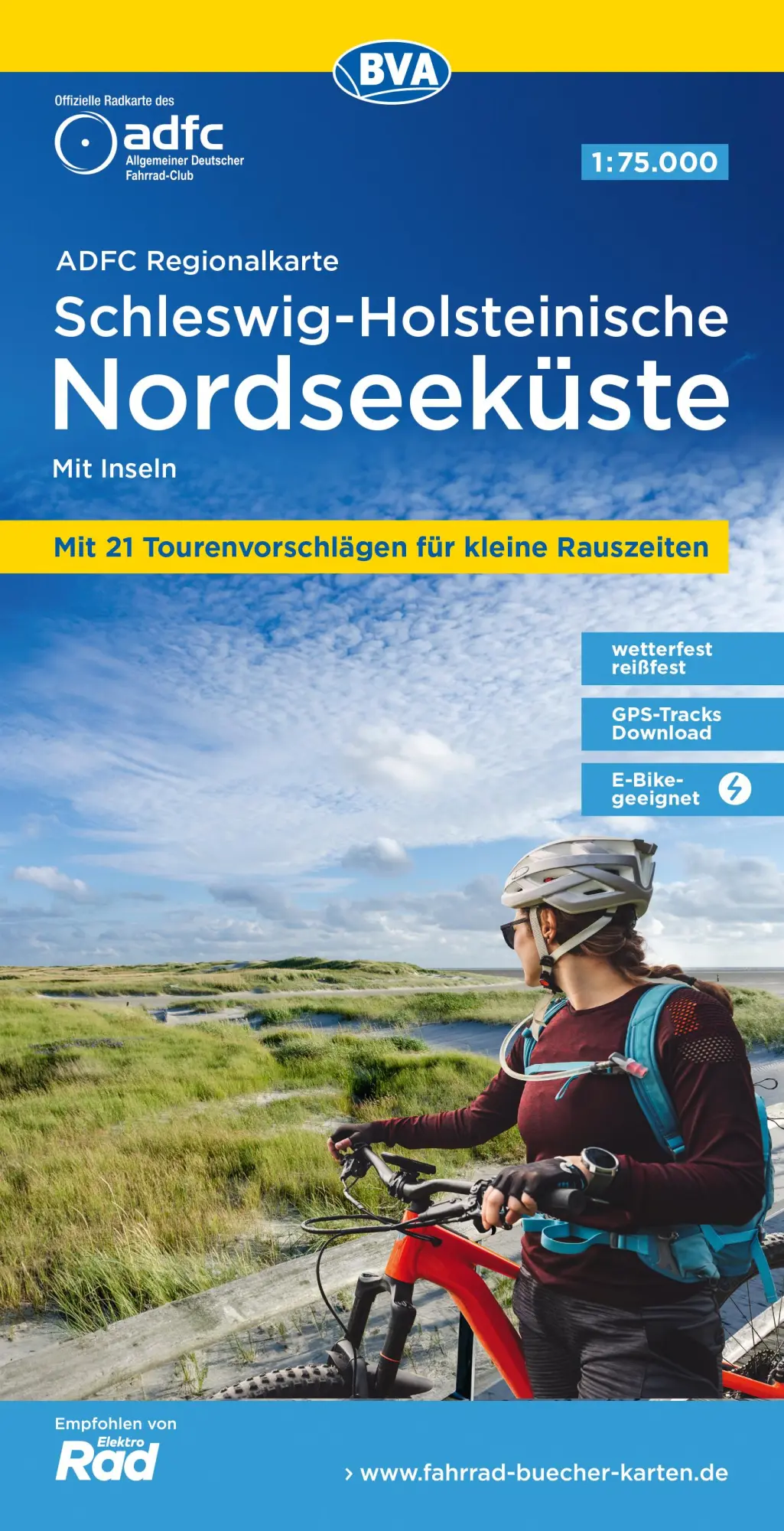 Cover: 9783969902059 | ADFC-Regionalkarte Schleswig-Holsteinische Nordseeküste mit Inseln,...