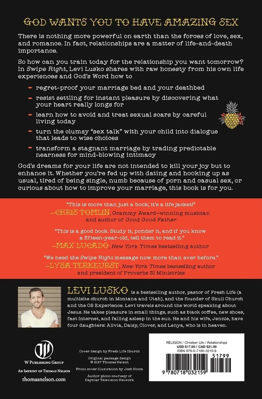 Rückseite: 9780718032159 | Swipe Right | The Life-and-Death Power of Sex and Romance | Levi Lusko