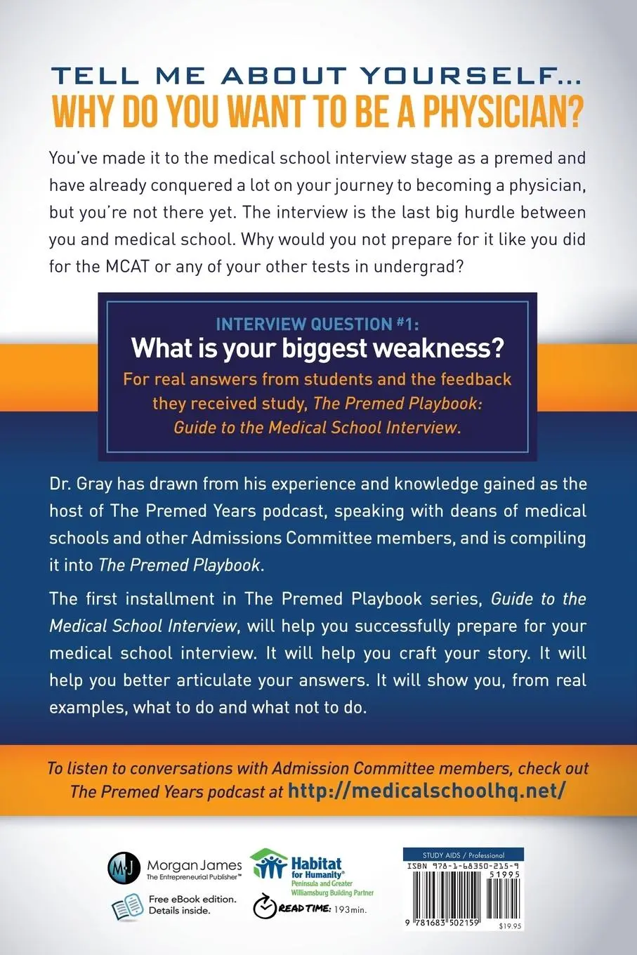 Rückseite: 9781683502159 | The Premed Playbook Guide to the Medical School Interview | Gray