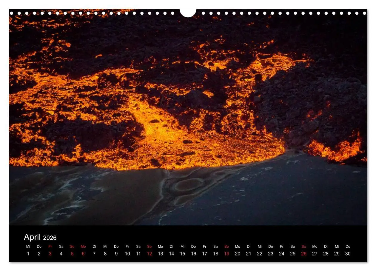 Bild: 9783516082159 | Vulkanausbruch - Island (Wandkalender 2026 DIN A3 quer), CALVENDO...