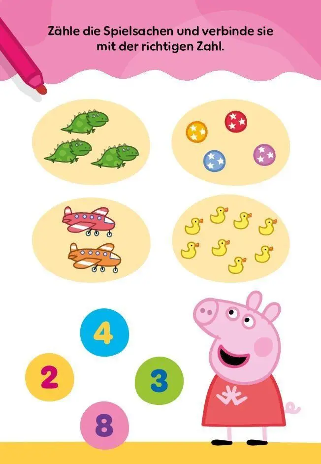 Bild: 9783987642159 | Peppa Pig Rätselkarten: Labyrinthe, Fehlersuche, Zählen u. v. m.