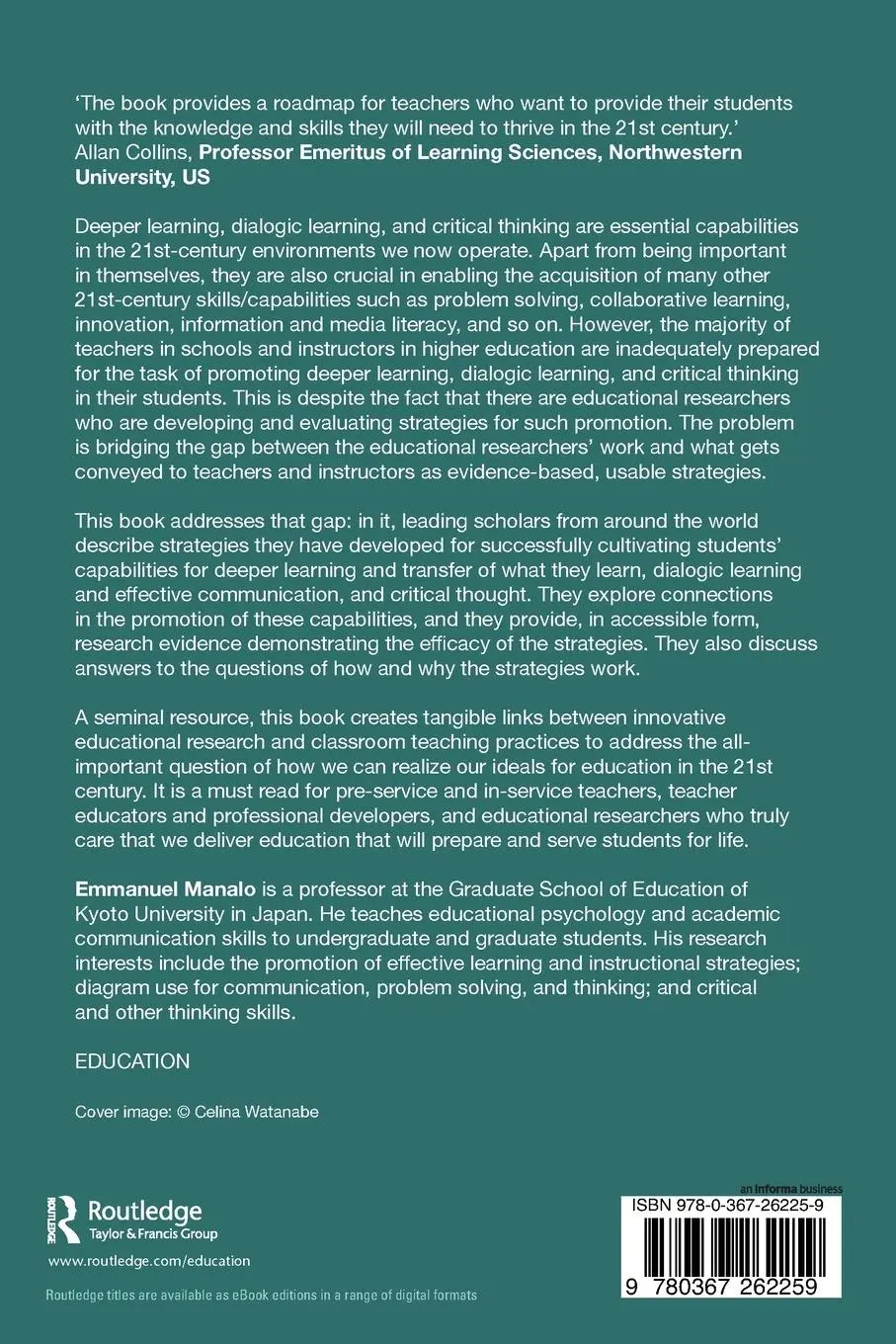 Rückseite: 9780367262259 | Deeper Learning, Dialogic Learning, and Critical Thinking | Manalo